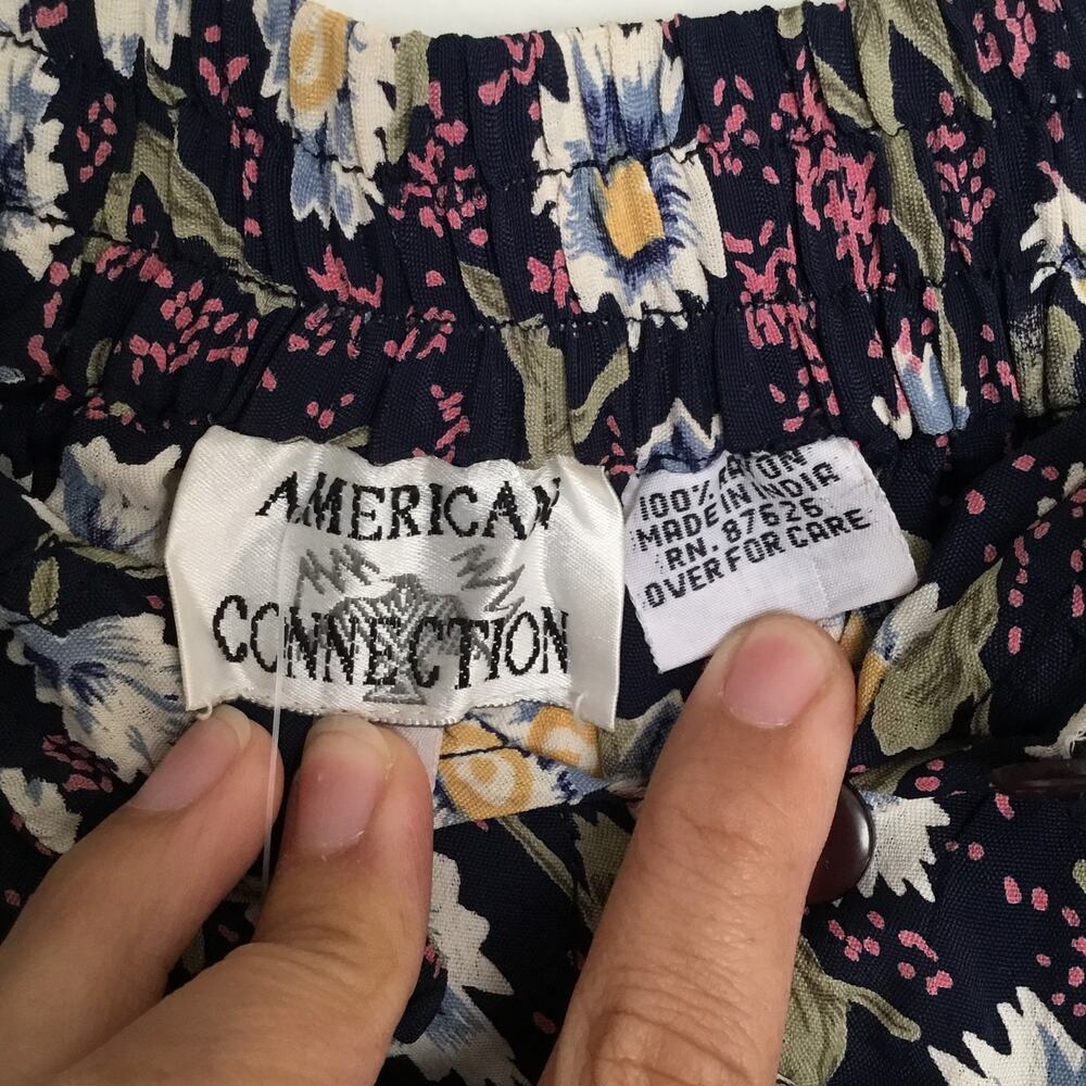 Vtg American Connection Floral Midi Skirt Deadstock Sz L - Picture 5 of 10